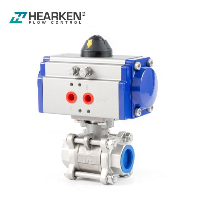 rack pinion double acting pneumatic actuator with ball valve